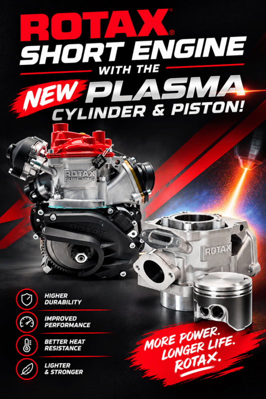 Rotax Short Engine with New Plasma Cylinder